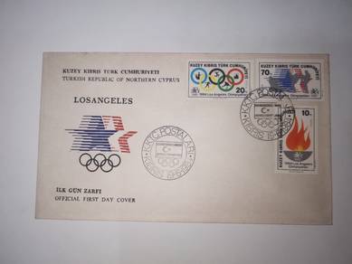 FDC Stamp Turkish Cyprus 1984 Los Angeles Olympics