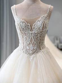 Cream diamond wedding bridal gown dress RB1484