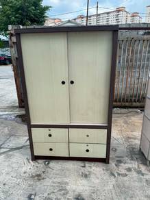 6ft Sliding Door Almari Baju Wardrobe Drawer Cupbo