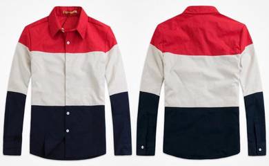 0516 Tri-Color Urban Man Formal Long-Sleeved Shirt