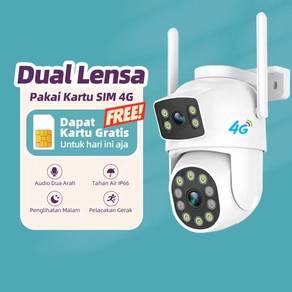 Simcard 4G CCTV Security Dual Lense Camera 360 FHD