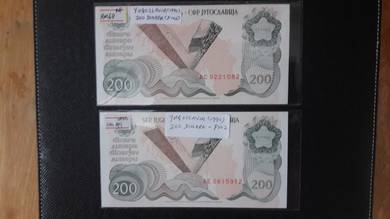 Yugoslavia 200 Dinara 1990 - P102  AE