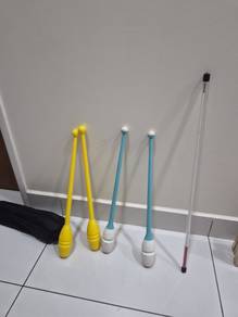 gymnastics clubs rubber and plastic