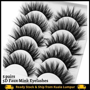 5D Eyelashes Eyelash Faux Mink Natural Soft Looked