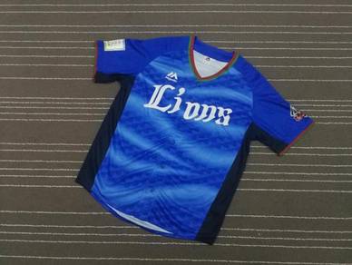LIONS MAJESTIC sublimation biru BASEBALL JERSEY