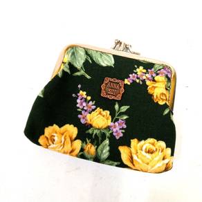 Anna Sui Kiss Lock Floral Double Coin Purse