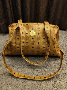 MCM Visetos Shoulder Dome Tote Bag