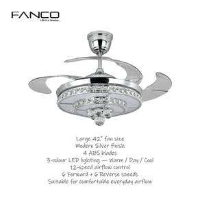 FANCO F-151B 42" Retractable Ceiling Fan