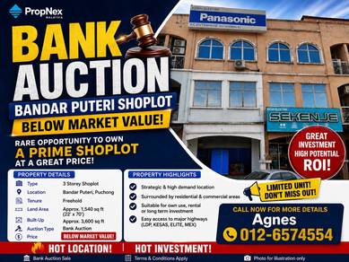 Shop lot For Auction in Bandar Puteri Puchong,SGR