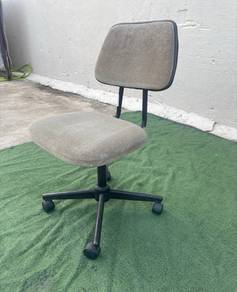 YA86B   Kerusi Beroda Typist Chair Fabric Grey