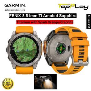 Garmin Fenix 8 , 51mm AMOLED / Solar Ti Multispor
