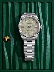 ROLEX OYSTER PERPETUAL 41mm PISTACHIO DIAL 