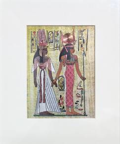 Vintage Decorative Art Print -Egyptian Deities