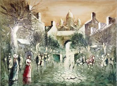 European Street Scene II – Reproduction Oil Painti