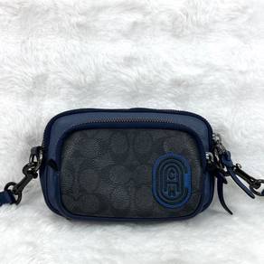 Coach blue Pacer Convertible Double Pouch Bag