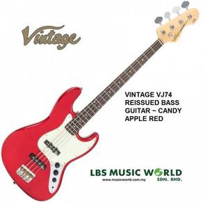 Vintage reissued vj74 bass guitar ~ candy apple re