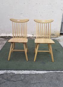 YE23G Kerusi Makan Kayu Wood Dining Chair x 1 Pair