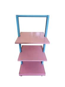 3-Tier Wooden Pink Trolley