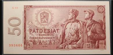 Czechoslovakia 50 Korun 1964 - Pick P90b unc