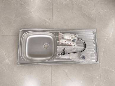 Stainless Steel Kitchen Sink Basin Set sinki dapur
