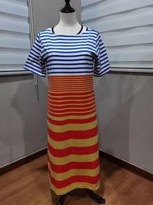 MARNI X uniqlo stripes long dress L 2148