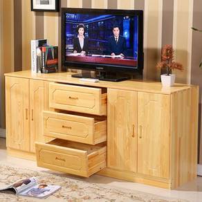 Brown Coklat Rectangle Furniture Cabinet TV Rack