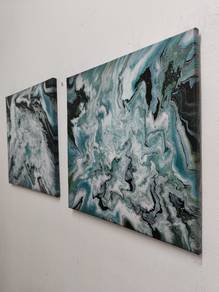 3 canvas abstract painting