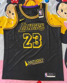nike lakers lebron James 23 black mamba nba jersey