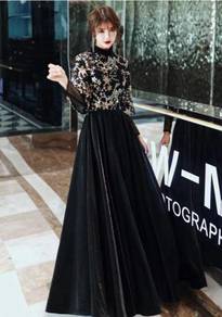 Black wedding evening prom dress gown RBP1302