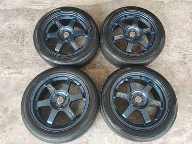 Rim te37 magblue cutting japan 16 inch tyr 80%
