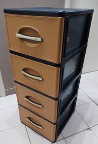 Almari Laci Plastik 4 Tingkat -19.5x 16.5x 41 Inch