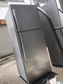 Fridge 2 Pintu Doors LG Silver Refrigerator Peti