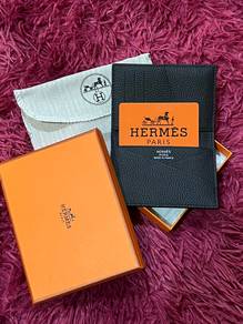 Hermès Premium Calfskin Leather Card Holder Wallet