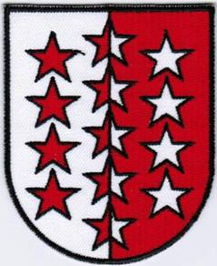 Canton of Valais Coat of Arms Switzerland Patch
