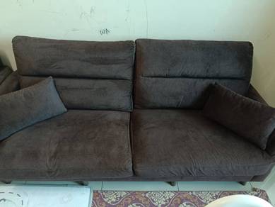 brown  fabric  sofas 2 and 3 seater 