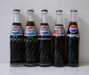 Pepsi Cola MY 285ml Old Glass Bottles