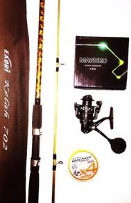 Maguro black shadow 750 combo kelah rod