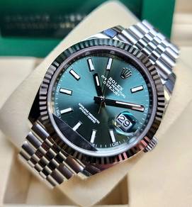 Brand New Rolex Datejust 41mm 126334 Mint Green 