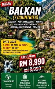 10D8N BALKAN 7 COUNTRY With FLIGHT 
