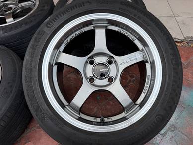 Advan Gt 15inch new & Tayar 195/55/15 Continental