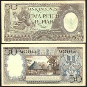 Indonesia 50 rupiah Banknote 1964 RAO 079828