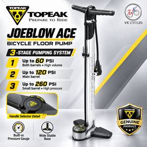 TOPEAK JoeBlow Ace TJB-ACE Floor Pump 260 PSI