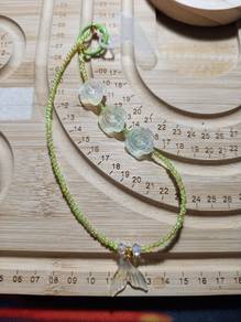 Cute Beaded Phone Charm with Rose Charms