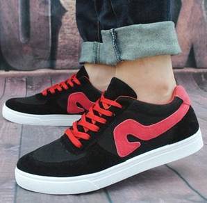 FA0244 Black Red Sneakers Kasut Murah Shoes 🔥