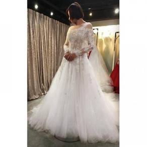 White long sleeve wedding gown RB0966