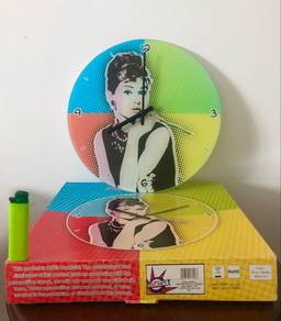 Vintage Grace Kelly glass wall clock