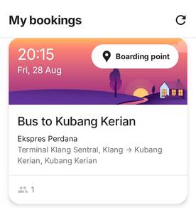 Tiket Bas Pergi Kubang Kerian 