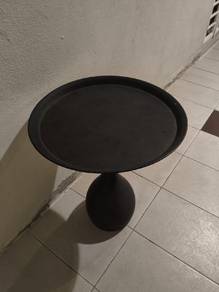 Black Round Tray Top Side Table /coffee table
