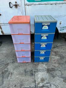 5 Tier Laci Plastic Drawer Cabinet Rack