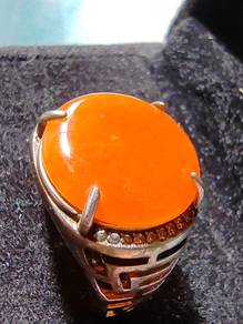 Giok Jadeite Burma Gred A Ais Merah